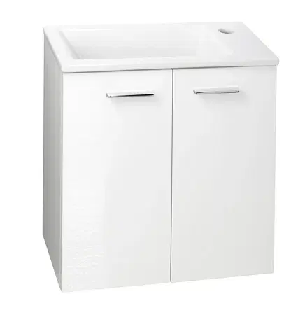 Koupelnový nábytek AQUALINE ZOJA umyvadlová skříňka 49x50x24,6cm, 2 dvířka, bílá 51047A