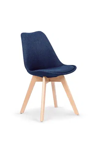 Židle HALMAR Jídelní židle Leena tmavě modrá/buk