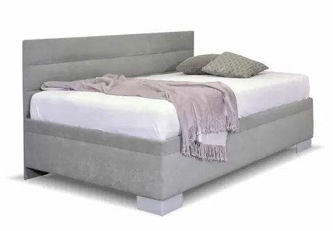 s úložným prostorem Čalouněná postel Niobe s bočním čelem a úložným prostorem, 120x200 cm