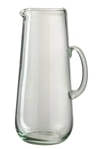 Dekorativní vázy Transparetní skleněný džbán Ella XL - 19*14,5*33 cm/ 3,2L J-Line by Jolipa 2465