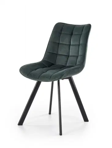 Židle HALMAR Designová židle Mirah tmavě zelená