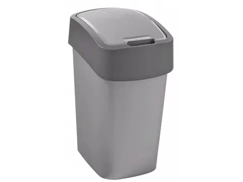 Odpadkové koše CURVER - Koš odpadkový 10l šedostříbrný