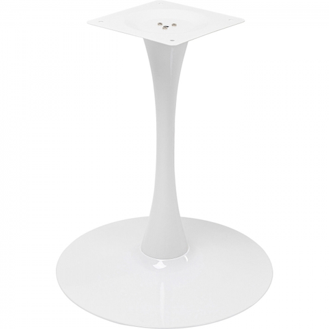 Kulaté jídelní stoly KARE Design Stolová podnož Schickeria - bílá Ø110cm