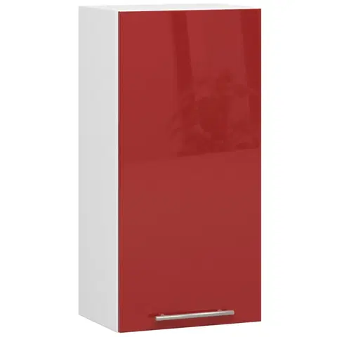 Kuchyňské dolní skříňky Ak furniture Závěsná kuchyňská skříňka Olivie W 40 cm  bílo-červená
