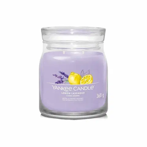 Dekorativní svíčky Yankee Candle vonná svíčka Signature ve skle střední Lemon Lavender, 368 g