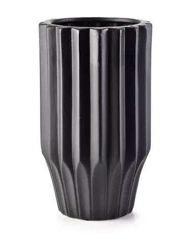 Dekorativní vázy Mondex Keramická váza YVONNE 24,5 cm černá
