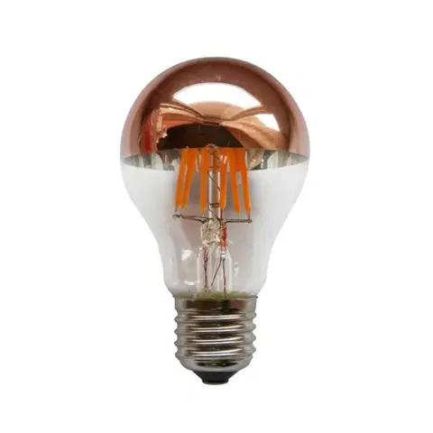 LED žárovky ACA LED Half Rose Gold Vintage E27 6W DIM 2700K