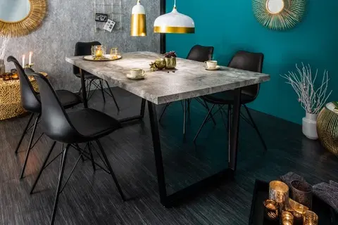 Designové a luxusní jídelní stoly Estila Stylový moderní jídelní stůl Garret Beton 160cm