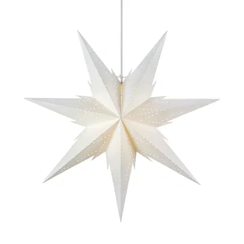 Vánoční světelná hvězda Markslöjd Závěsná hvězda Daria, bílá Ø 60 cm