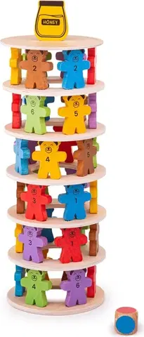 Dřevěné hračky Bigjigs Toys Hra padající medvídci SILICO