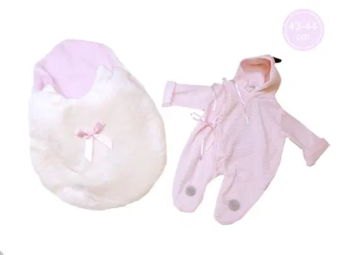 Hračky panenky LLORENS - M843-20 obleček pro panenku miminko NEW BORN velikosti 43-44 cm