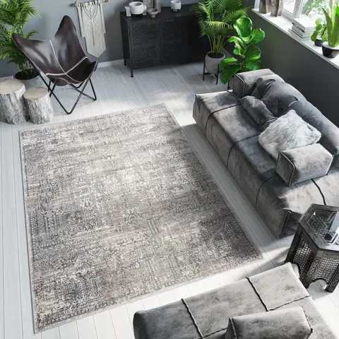 Moderní koberce Designový moderní koberec se vzorem v hnědých odstínech