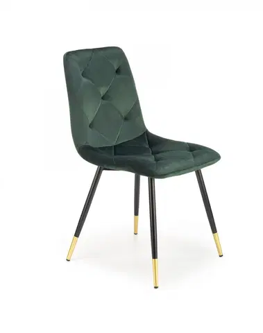 Židle HALMAR Designová židle Nypo tmavě zelená