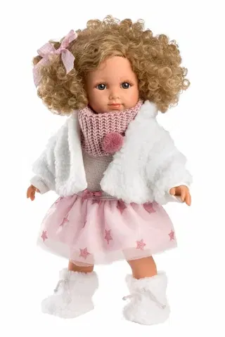 Hračky panenky LLORENS - 53542 ELENA - realistická panenka s měkkým látkovým tělem - 35 cm