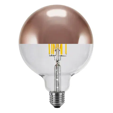 Stmívatelné LED žárovky Segula SEGULA LED Globe E27 6,5W 927 zrcadlená měď