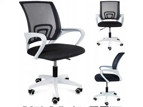 Kancelářské židle ArtJum Kancelářské křeslo JUPI | bílá podnož / černá