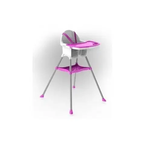 Dekorace do dětských pokojů DOLONI Dětská jídelní židlička bílo-fialová