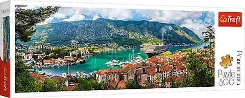Hračky puzzle TREFL - Panoramatické puzzle 500 - Kotor, Černá Hora