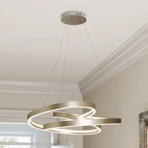 Závěsná světla Lucande Lucande Gunbritt LED závěsné světlo, 80 cm