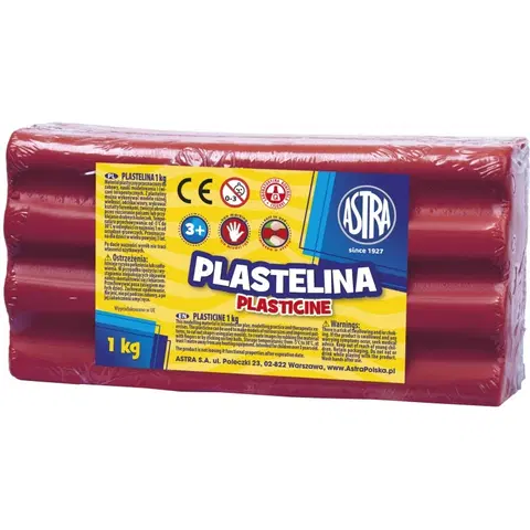 Hračky ASTRA - Plastelína 1kg Růžová tmavá, 303111008