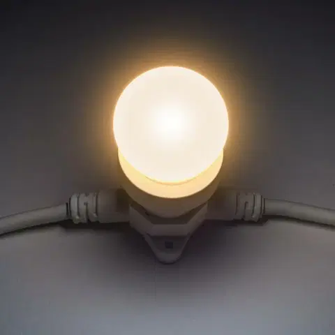 LED žárovky DecoLED LED žárovka - teple bílá, patice E27, 12 diod