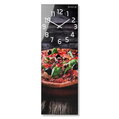 Kuchyňské hodiny Designové kuchyňské hodiny s motivem pizzy