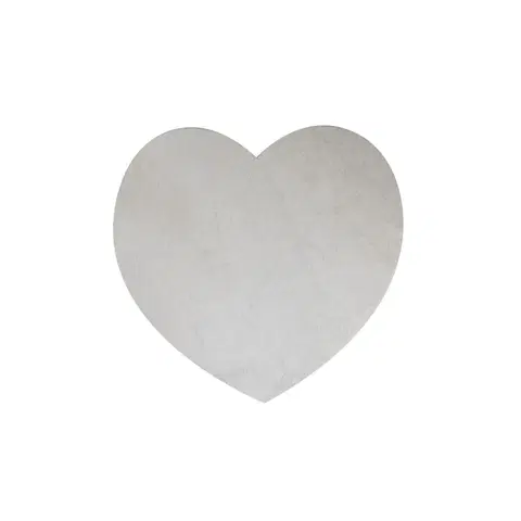 Prkénka a krájecí desky Šedý kožený podtácek ve tvaru srdce - 14*14*0,3cm Mars & More OMOZHKG