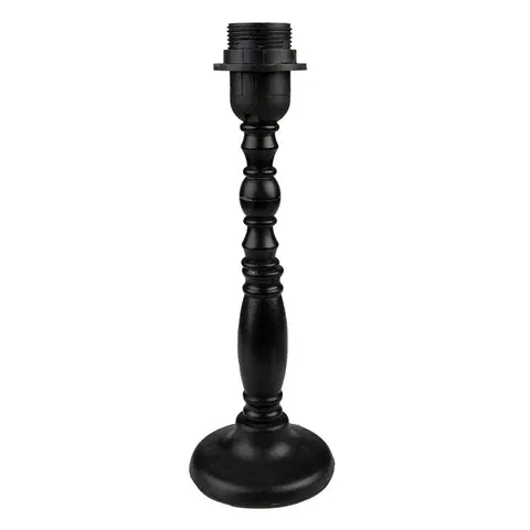 Lampy Černá antik dřevěná noha k lampě Fienn - Ø 10*30 cm E27 / Max 60W Clayre & Eef 6LMP253Z