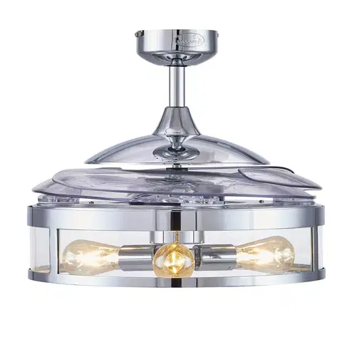 Stropní ventilátory se světlem Beacon Lighting Stropní ventilátor Fanaway Classic světlo, chrom