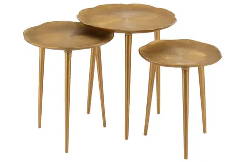Konferenční stolky Set 3ks odkládacích stolků Irregular - 45*45*54 cm J-Line by Jolipa 97984