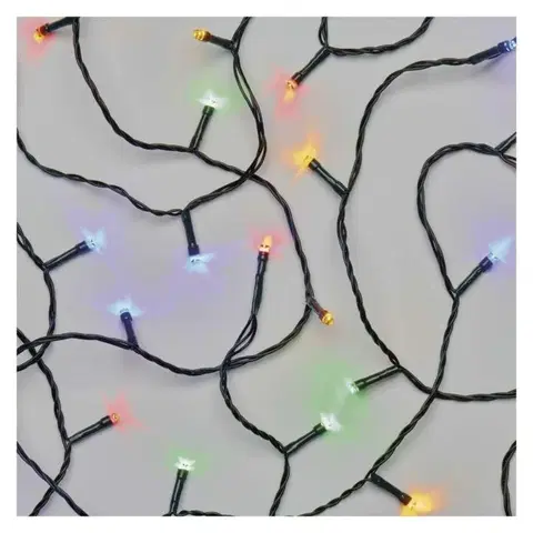LED řetězy EMOS LED vánoční řetěz, 24 m, venkovní i vnitřní, multicolor, programy D4AM10