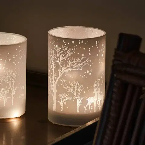 LED svíčky Sirius Dekorativní svíčka LED Ava, sada 2 ks, 12 cm, motiv jelena