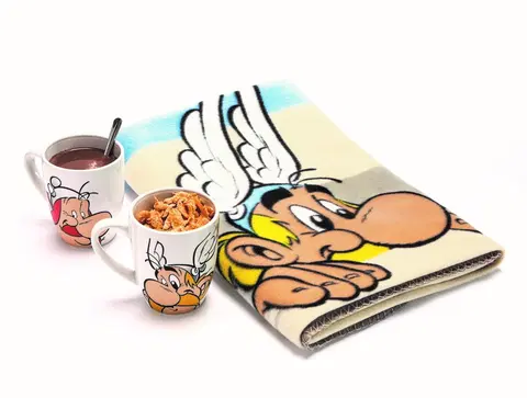 Hry, zábava a dárky Asterix deka + 2 keramické hrnky