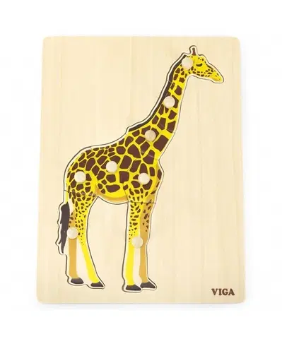 Hračky VIGA - Dřevěná vkládačka Žirafa 8ks