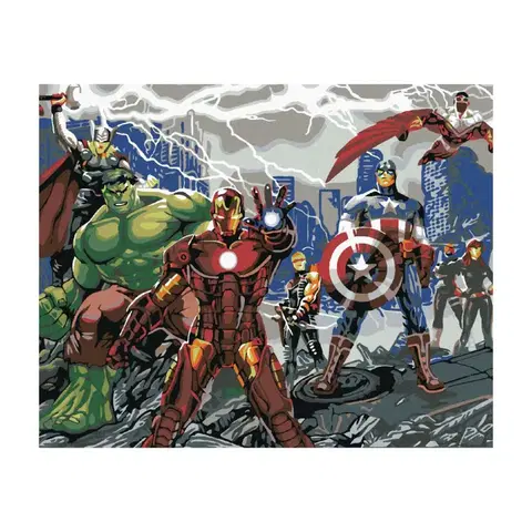 Hračky ZUTY - Diamantové malování (s rámem) - Avengers hrdinové