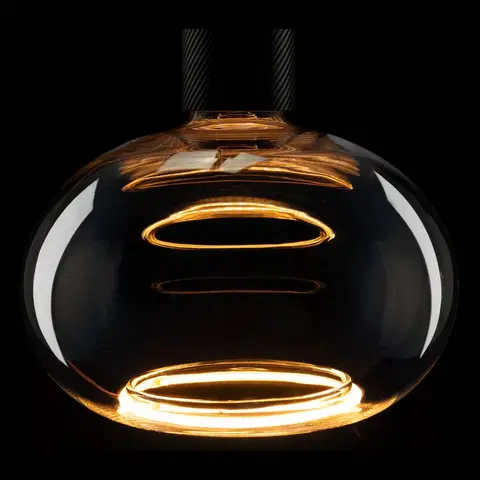 Stmívatelné LED žárovky Segula SEGULA LED floating ovál E27 4,5W dim zlatá