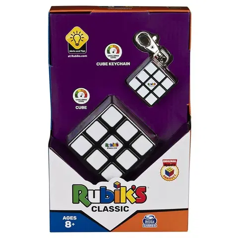 Hračky společenské hry SPIN MASTER - Rubikova Kostka Sada Klasik 3X3 + Přívěsek