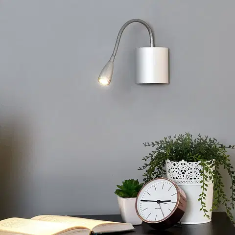 Nástěnná svítidla Lucande Flexibilní nástěnné svítidlo na čtení Anneli s LED