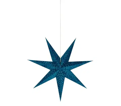 Vánoční dekorace Markslöjd Markslöjd 705487 - Vánoční dekorace VELOURS 1xE14/6W/230V 75 cm modrá 