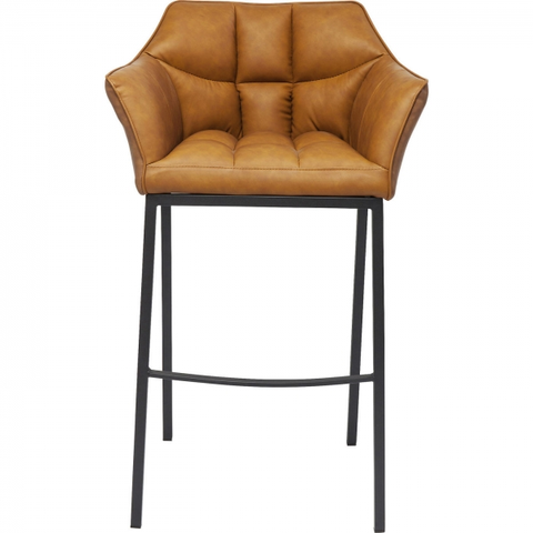 Barové židle KARE Design Kožená čalouněná barová židle Thinktank Quattro