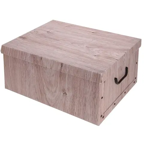 Úložné boxy Úložný box s víkem Wood, přírodní