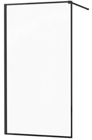 Sprchové zástěny MEXEN/S KIOTO Sprchová zástěna WALK-IN 120x200 cm 8 mm, černá, černý profil 800-120-101-70-70