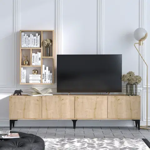 Obývací stěny a sestavy nábytku Televizní stěna TURID dub sapphire