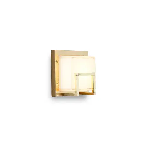 Venkovní nástěnná svítidla Moretti Luce Venkovní nástěnné Ice Cubic 3407, mosaz přírodní