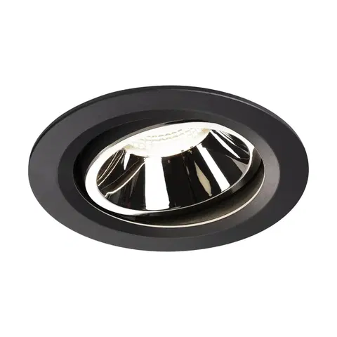 LED podhledová svítidla SLV BIG WHITE NUMINOS MOVE DL L vnitřní LED zápustné stropní svítidlo černá/chrom 4000 K 20° otočné a výkyvné 1003675