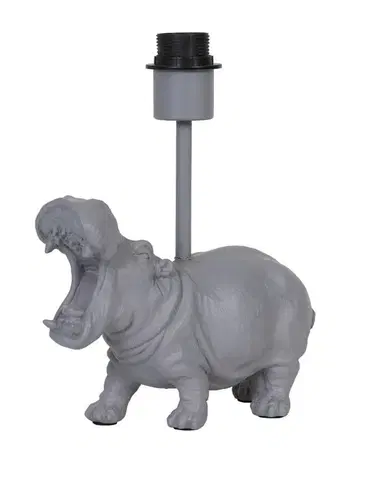Lampy Šedá základna ke stolní lampě s hrošíkem Hippo - 27*11*28 cm / E27 Light & Living 1728227