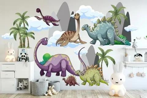 Zvířátka Nálepka na zeď pro děti ztracený svět dinosaurů