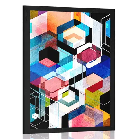 Abstraktní a vzorované Plakát abstraktní geometrie