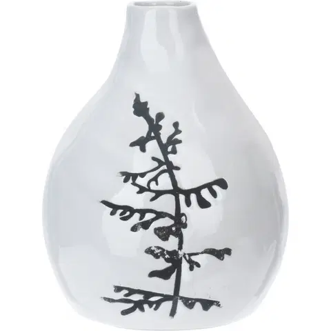 Vázy keramické Porcelánová váza Art s dekorem stromku, 11 x 14 cm