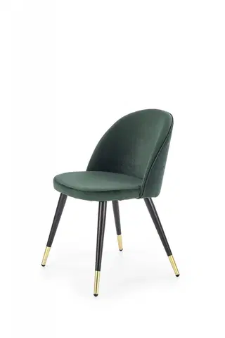 Židle HALMAR Designová židle Gole tmavě zelená